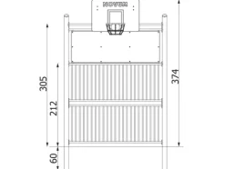 A4K fotballmål med basketballkurv