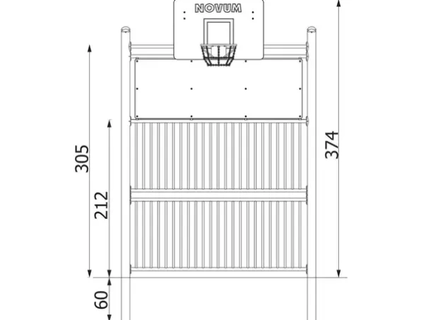 A4K fotballmål med basketballkurv