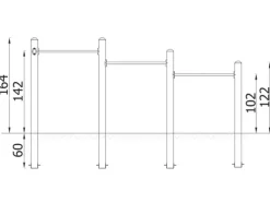 A4K trippel Pull-up bars