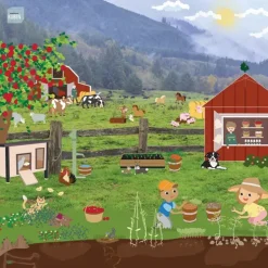 Barnehagekuben banner bondegård