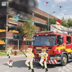 Barnehagekuben banner brannstasjon