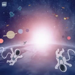 Barnehagekuben banner universet