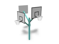 Basketballstativ 3 kurver turkis