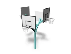 Basketballstativ 4 kurver turkis