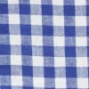Bomullstoff rutet blå