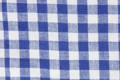 Bomullstoff rutet blå