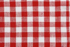 Bomullstoff rutet rød
