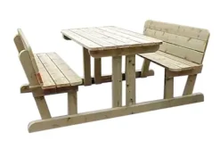 Bord/benk for voksne med rygg