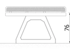Bordtennisbord frittstående
