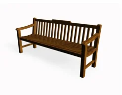 Båstad parkbenk med rygg lys brun