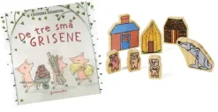 De tre små grisene bok med figurer