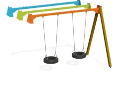 Dobbelt huskestativ tre påbygg. oransje