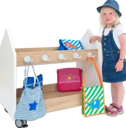 Educasa trillevogn liten hvit