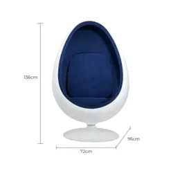 Egget stol blå