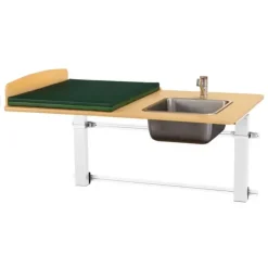 Ella vegghengt stellebord m/vask bjørk