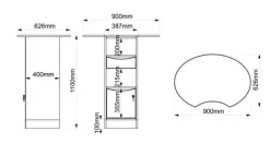 Ergonomisk innskrivningspult rød