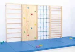 Fallmatte med antiskli blå