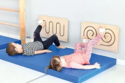 Fallmatte med antiskli blå