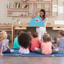 Flanellograftavle sky blå