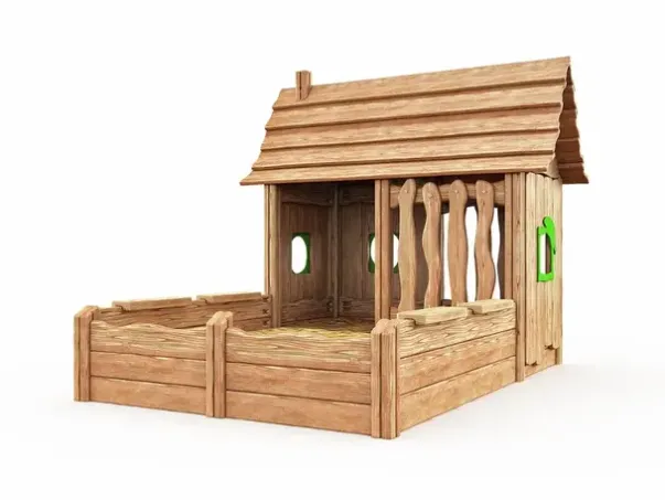 Flora lekehus med sandkasse natur