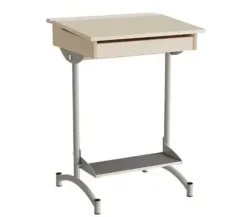 Fokus elevbord beige/alugrå