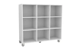 Freja skolereol 9 rom hvit