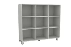 Freja skolereol 9 rom hvit