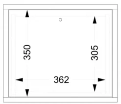 Freja stor skuff hvit