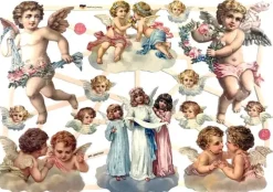 Glansbilder nisser og engler