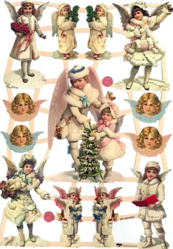 Glansbilder nisser og engler