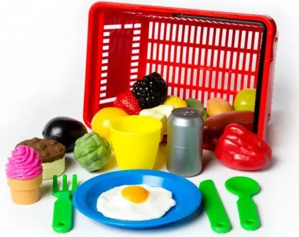 Handlekurv med matvarer