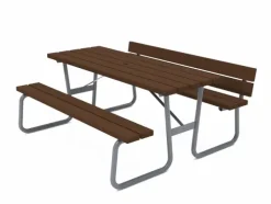 Hansa piknikbord med ryggstøtte en side