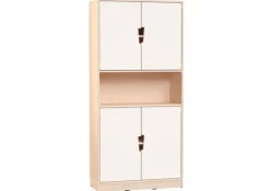 Hedda høy hylle med doble skap hvit