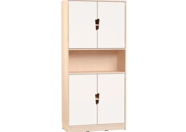 Hedda høy hylle med doble skap hvit