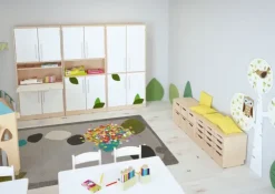 Hedda høyt skap med bord hvit