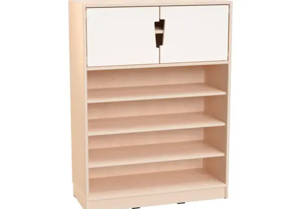 Hedda L hylle med overskap hvit