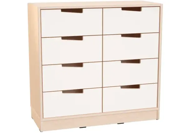 Hedda M reol med 8 kasser hvit