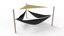 Hengekøyekombinasjon med solseil