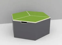 Hexa modul oppbevaringsboks Grønn