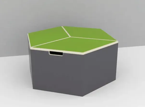 Hexa modul oppbevaringsboks Grønn