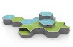 Hexa modul oppbevaringsboks Grønn