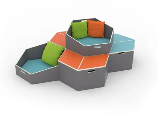 Hexa modul oppbevaringsboks Grønn