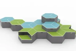 Hexa modul oppbevaringsboks orange