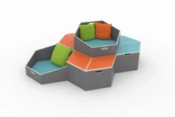 Hexa modul oppbevaringsboks blå