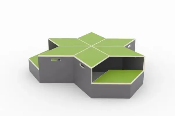 Hexa modul trapp grønn