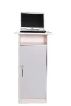 Innskrivningspult med stort skap rød