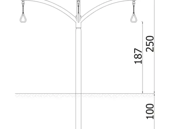 Karusell med 3 håndtak