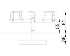 Karusell med 3 seter