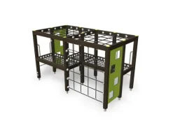 Klatrekube med veggpanel lime