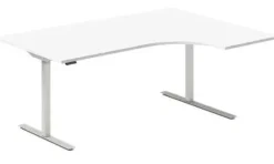 Kontorpult heve senk hvit
